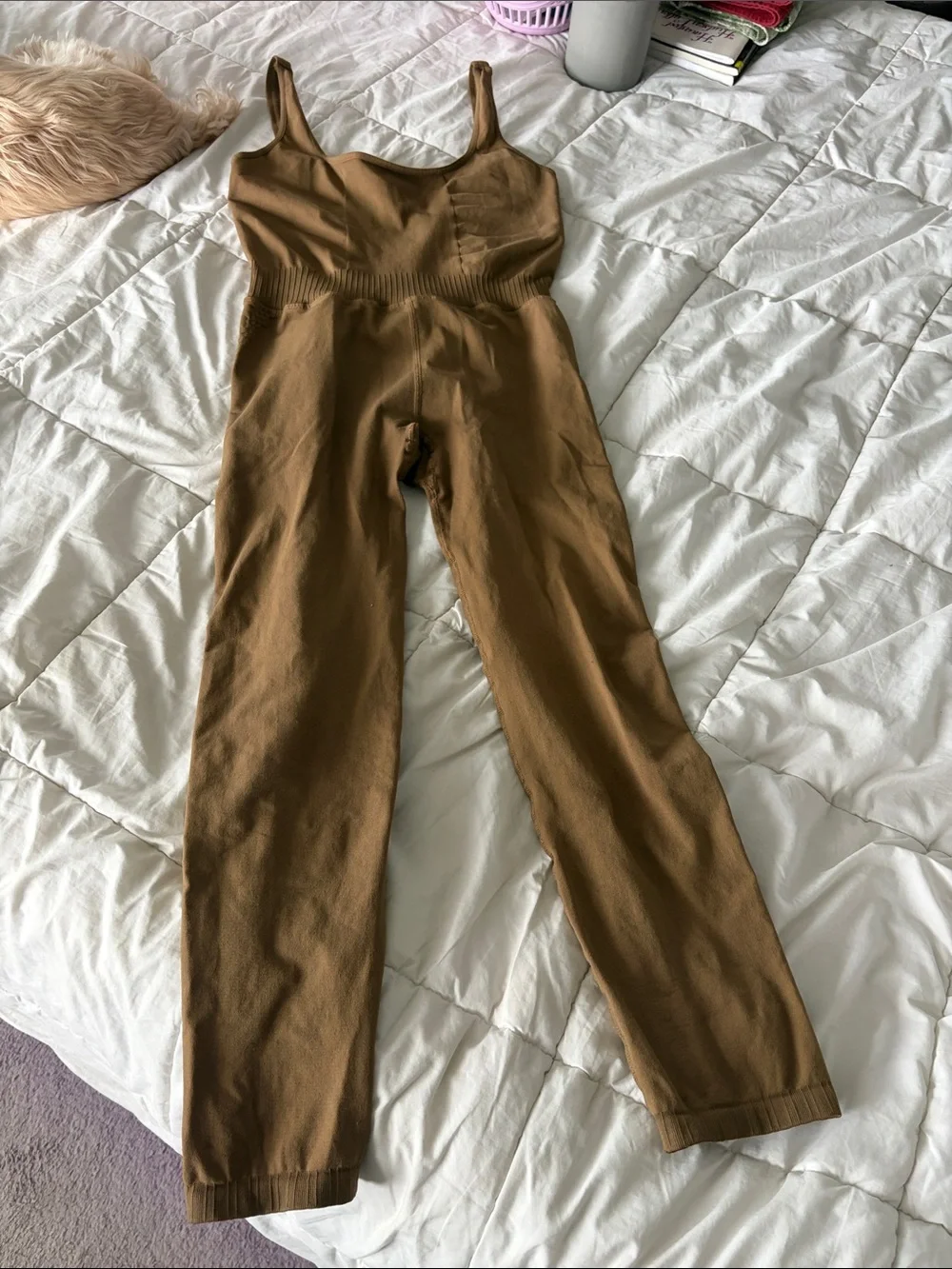 Free people movement med large Sleeveless Jumpsuit in Brown backless